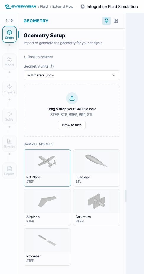 Figure 2. CAD upload and sample models
