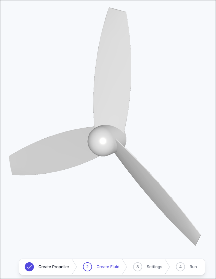 Figure 3. Propeller Creation: Parametric Design Result Example