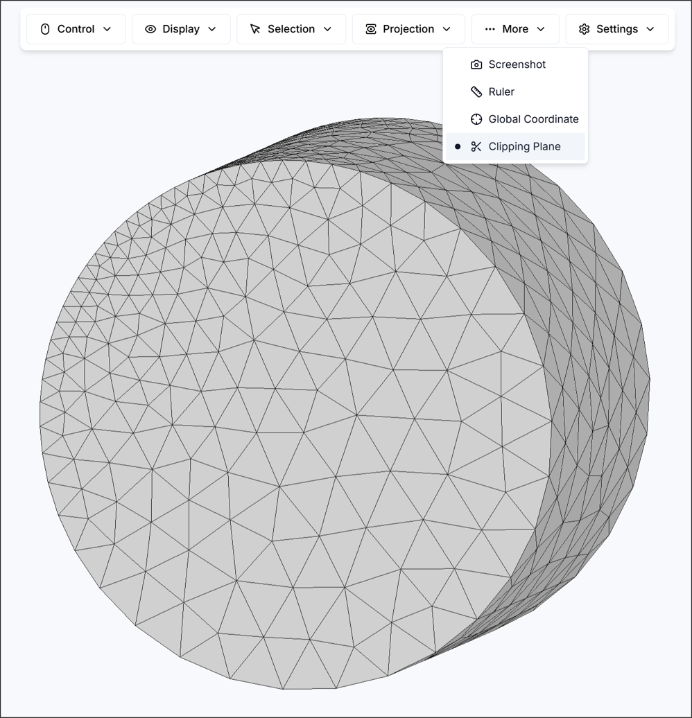 Figure 11. Simulation Settings: Clipping Plane (1)