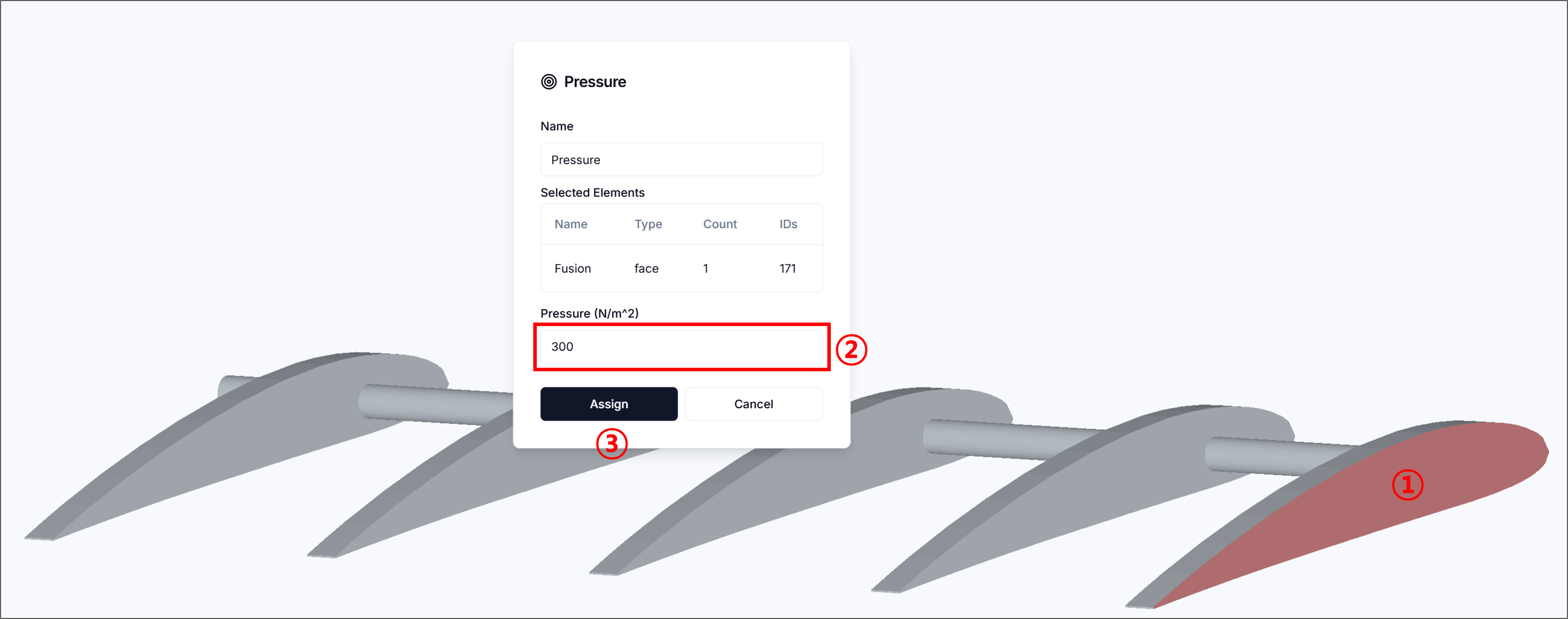 Figure 8. Loads: Pressure