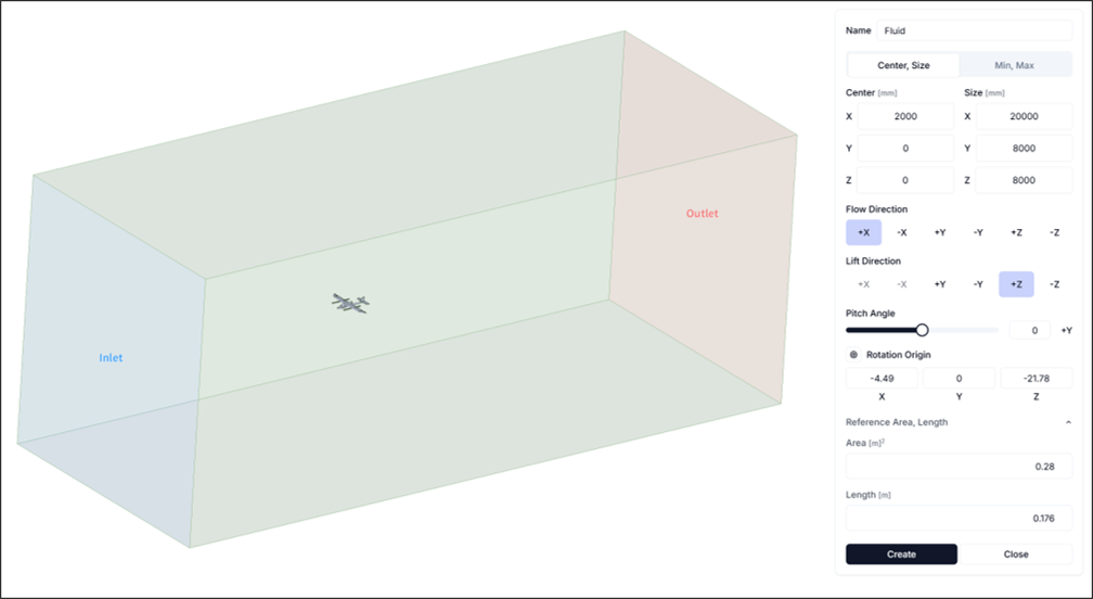 Figure 2. Flow Domain Setup