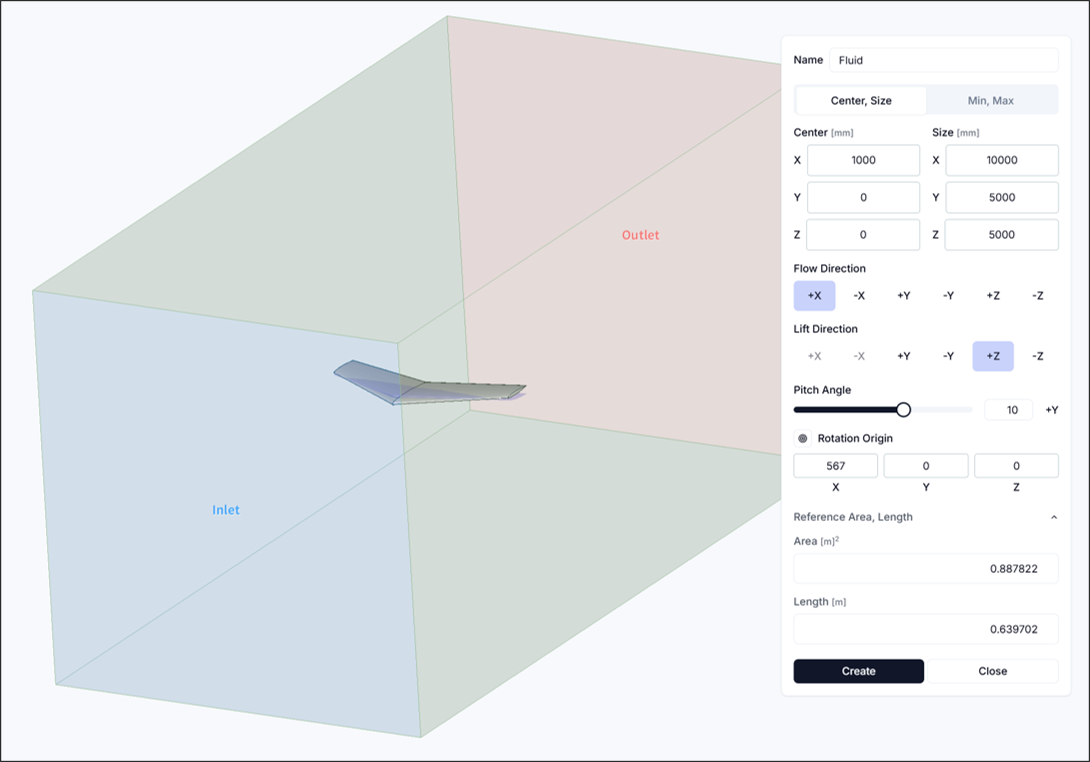 Figure 2. Flow Domain Setup