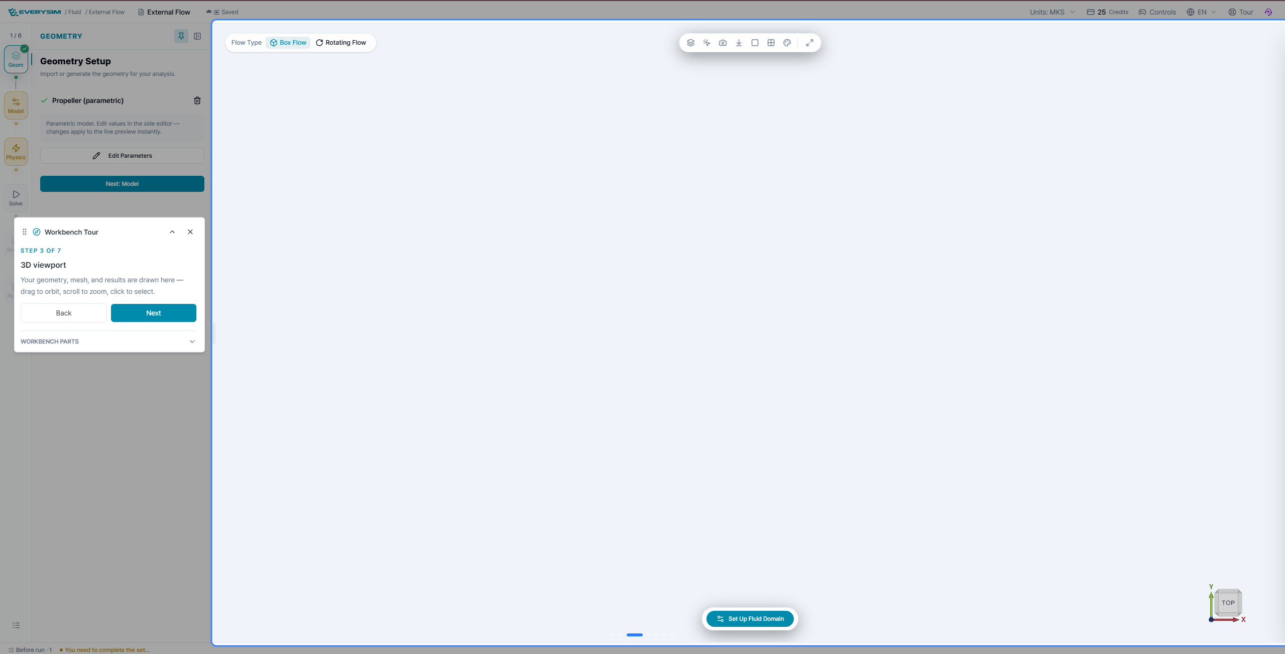 Figure 3. 3D viewport