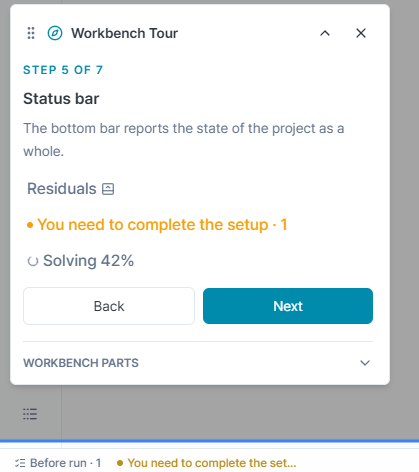 Figure 5. Status bar