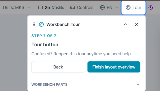 Figure 7. Tour button
