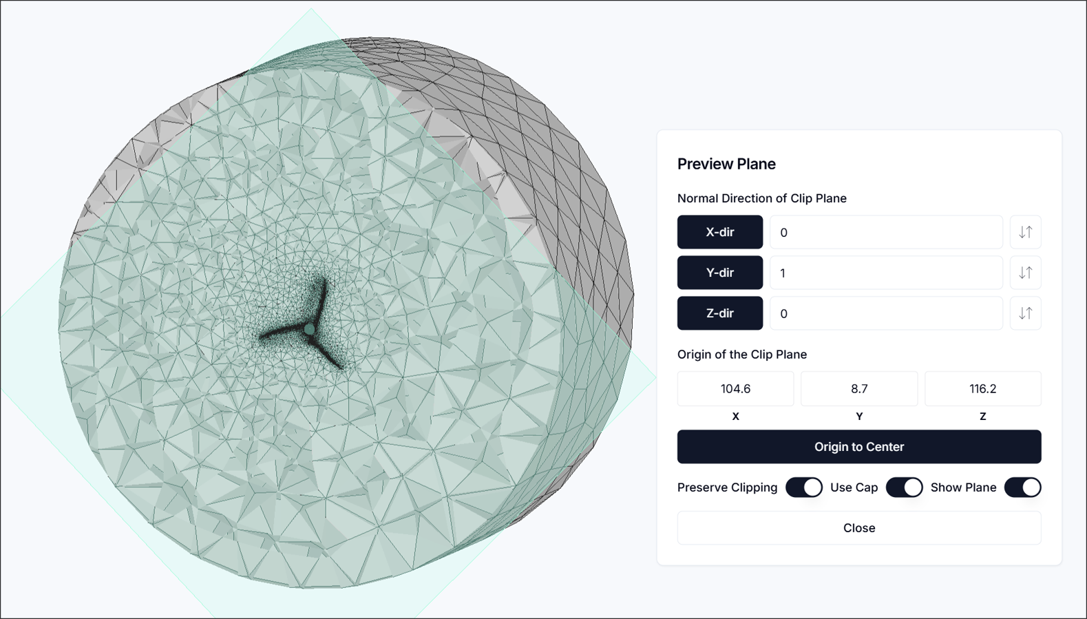 그림 12. 시뮬레이션 설정: 클리핑 플레인(2)