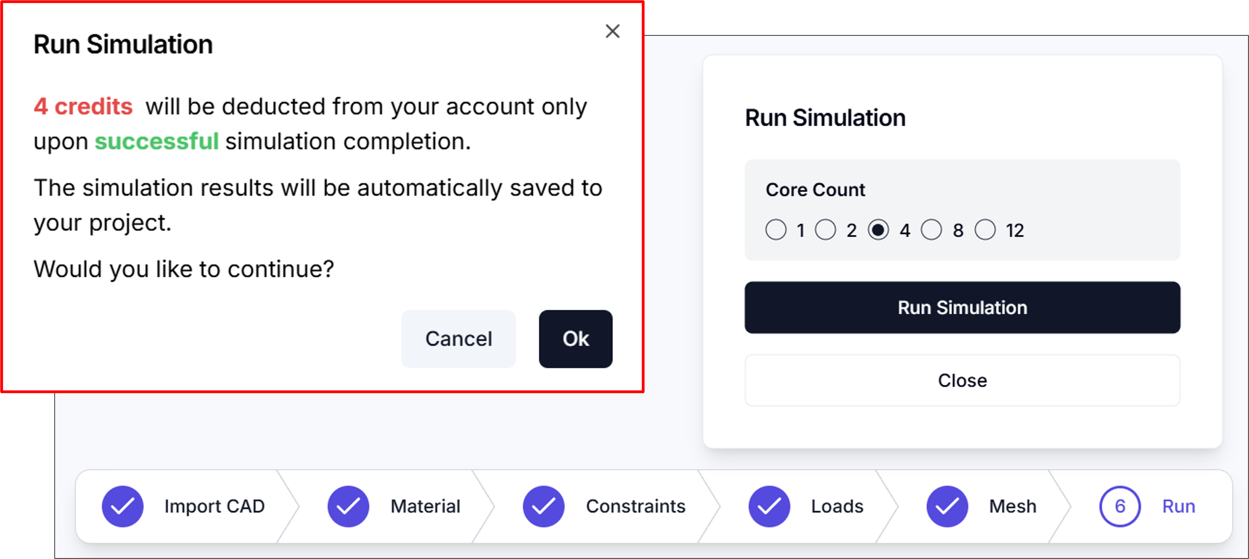 Figure 12. Run Simulation